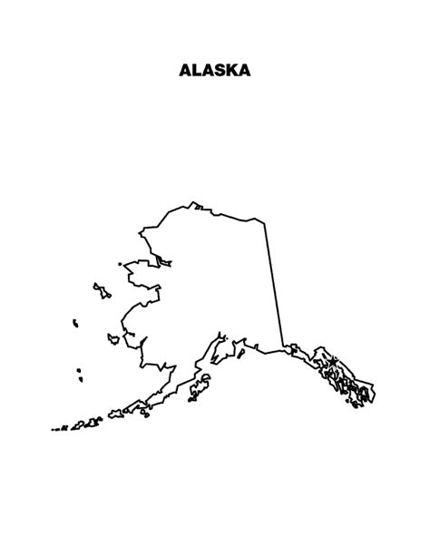 Geography Blog: Alaska Outline Map