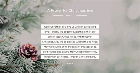 A Prayer for Christmas Eve