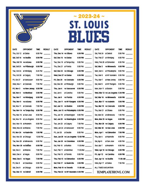 Blues Preseason Schedule 2024 - Agace Sallee