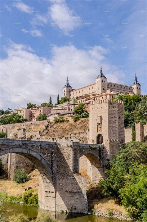 Toledo Alcazar view | Architecture Stock Photos ~ Creative Market