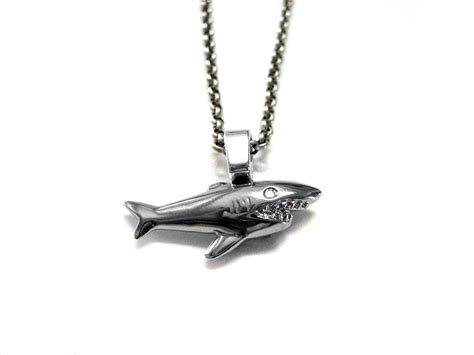 Shark Pendant Necklace - Etsy