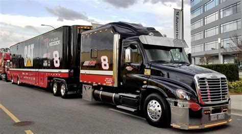 Freightliner, CAT, NASCAR, Hauler, Transporter, RCR | Nascar trucks, Peterbilt trucks, Freightliner