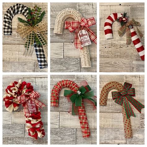 Candy Cane Wreath - Etsy