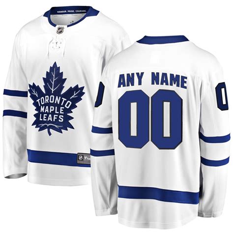 Fanatics Branded Toronto Maple Leafs White Away Breakaway Custom Jersey