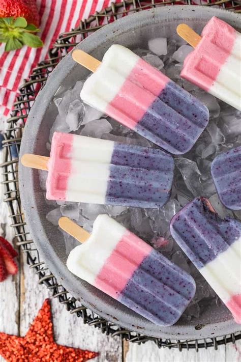 Red White and Blue Popsicles (Healthy Homemade Popsicles)