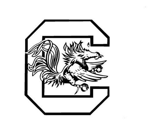 South Carolina Gamecocks Vinyl Decals Sketch Coloring Page | Gamecocks logo, Carolina gamecocks ...