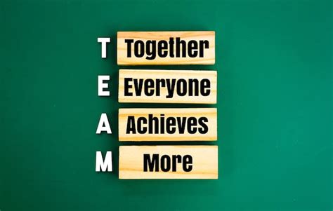 Premium Photo | Arrangement of wood with the word TEAM and the meaning of team Together Everyone ...