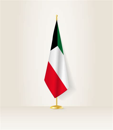 Kuwait flag on a flag stand. 27263712 Vector Art at Vecteezy