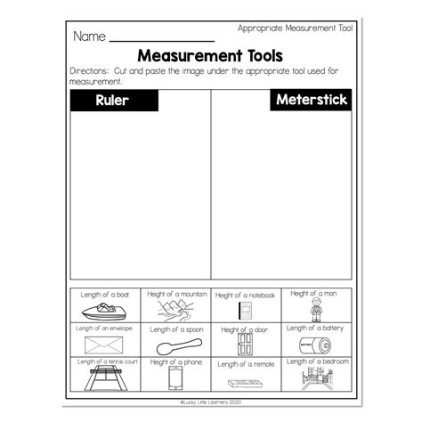 2nd Grade Math Worksheets - Measurement - Appropriate Measurement Tool - Measurement Tools ...