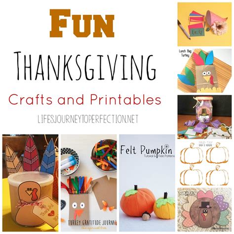 Life's Journey To Perfection: Fun Thanksgiving Crafts and Printables