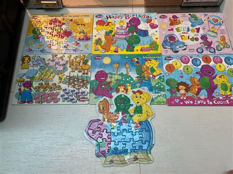 Barney jigsaw puzzles * 7, Hobbies & Toys, Toys & Games on Carousell