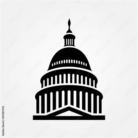 United States Capitol building icon. Vector illustration Stock ...