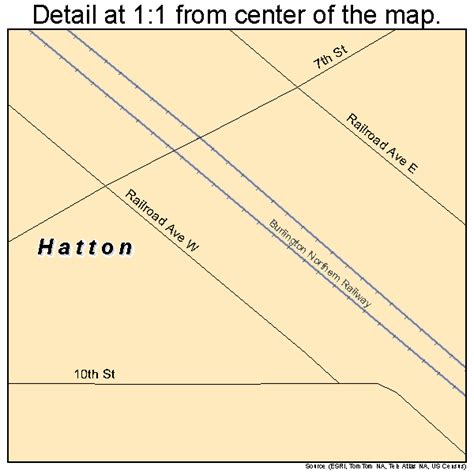 Hatton North Dakota Street Map 3836100