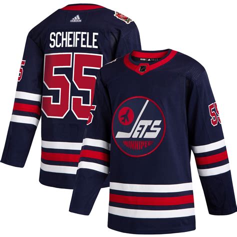 Men's Winnipeg Jets Mark Scheifele adidas Navy 2019 Heritage Classic ...