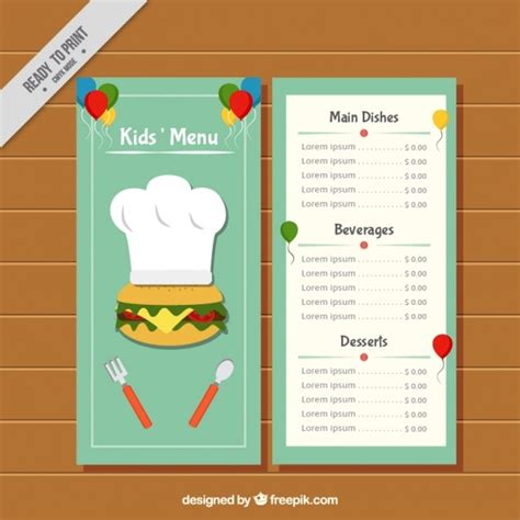 Free Vector | Flat restaurant menu