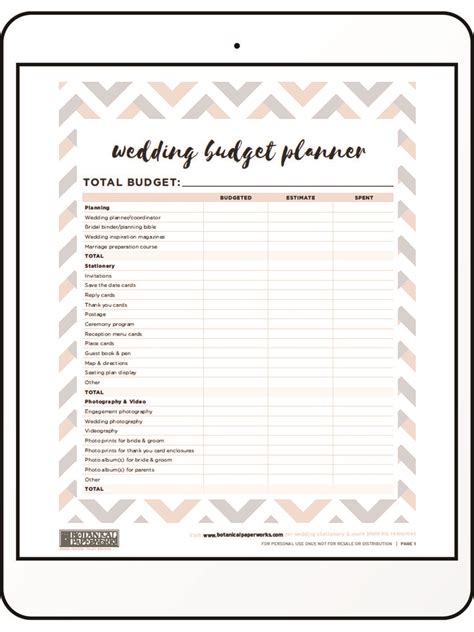 Wedding Planning Printables: Free Templates To Keep You Organized