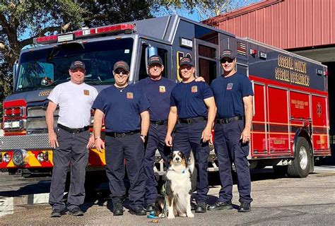 Trauma response dog "K-9 Merlin" pays Osceola County Fire Rescue a visit