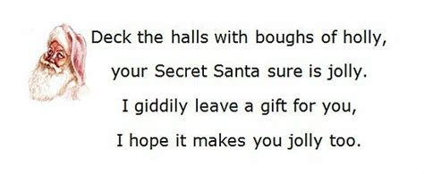 Secret Santa Poems, Clever Sayings