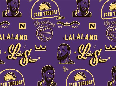 Duos x Lakers: Pattern by Sean Nemetz on Dribbble