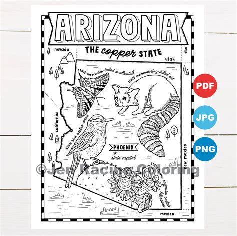 Arizona State Coloring Pages