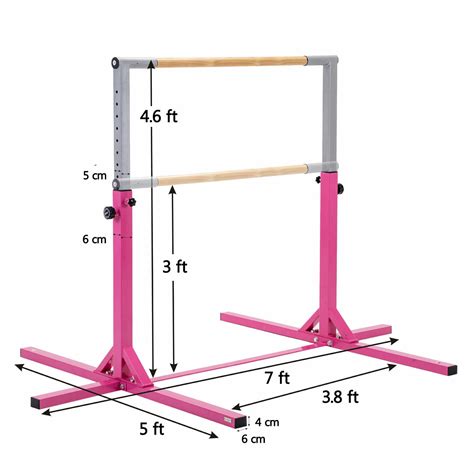 Adjustable Gymnastics Bar Horizontal Training Bar Junior Home Kip Gym Equipment | eBay