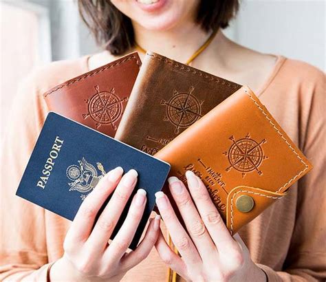 Handmade Leather Personalised Passport Cover | Gadgetsin