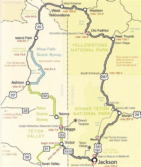 Grand Teton Scenic Loop Map - San Juan County Utah Map