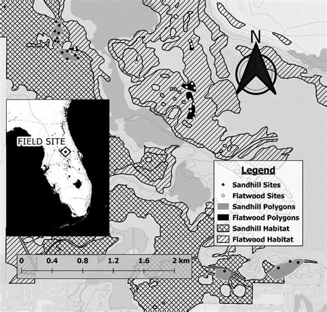 Map of study site (Wekiva Springs State Park) with sampling sites ...