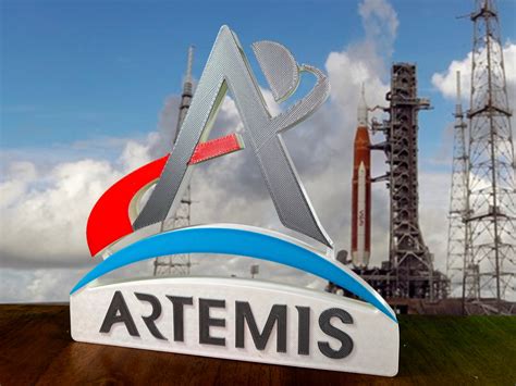 3D Printed NASA Artemis Logo Display for Desk or Wall - Etsy