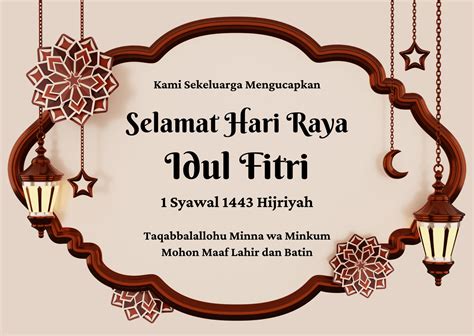 Ucapan Idul Fitri 2023/1444 H: Kartu Ucapan, Twibbon dan Kata-Kata Ucapan Selamat Lebaran Idul ...