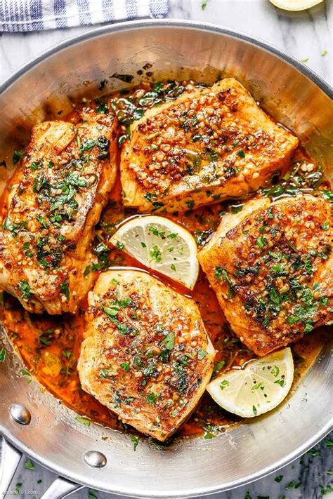 Lemon Garlic Butter Baked Cod Fillets | Baked cod fillets, Fish fillet ...