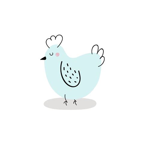 blue chicken. vector illustration 2970757 Vector Art at Vecteezy