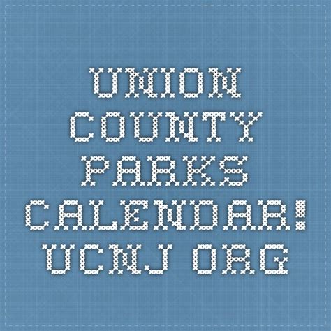 Union County Parks Calendar! ucnj.org | Union county, County park, Tech company logos