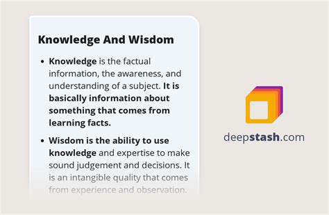 Knowledge And Wisdom - Deepstash