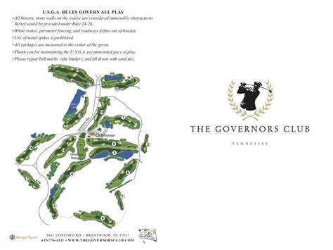 Scorecard - The Governors Club