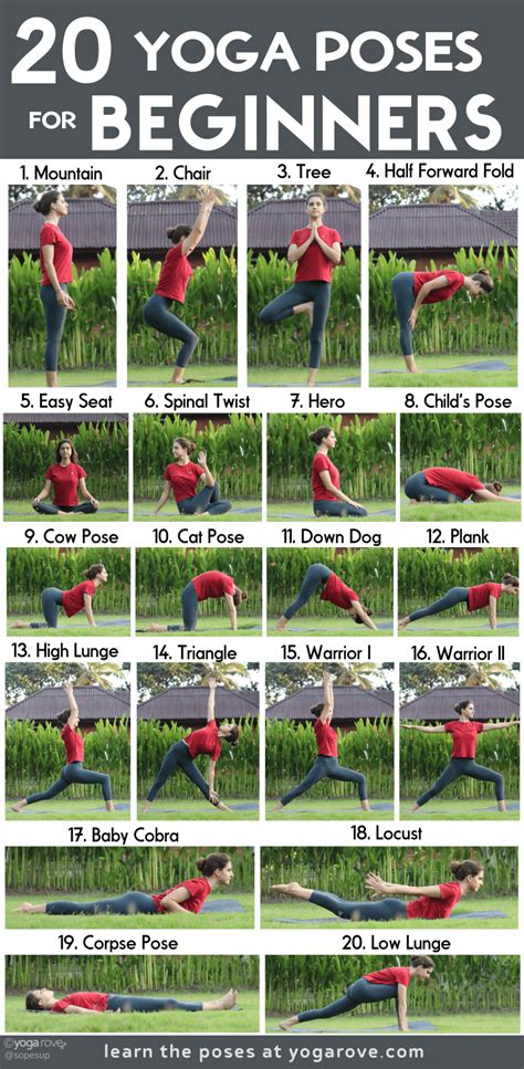 Printable Beginner Yoga Poses Chart - Infoupdate.org