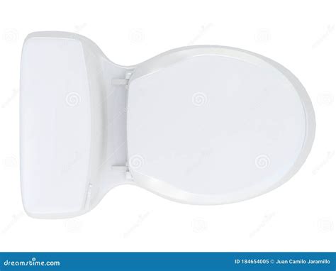 White Toilet or Wc from Top View Isolated on a White Background 3d ...