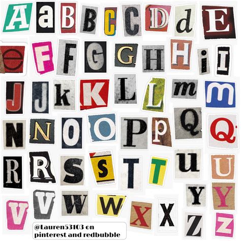 Aesthetic Letters Alphabet