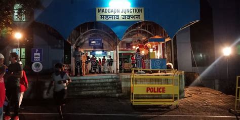 A Night Scene of Outside Railway Station Madgaon GOA in India Editorial Photography - Image of ...