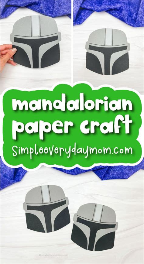 Mandalorian Papercraft For Kids [Free Template] | Star wars crafts ...