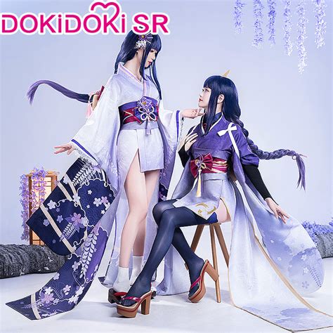 DokiDoki-SR Game Genshin Impact Baal Cosplay Costume Raiden Ei /Raiden Makoto Kimono ...