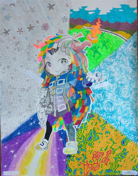 I FINALLY FINISHED MY SCHOOL ART PROJECT OF KIKUO!!! (the topic was to ...