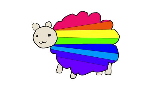 Rainbow Sheep by SteamEngineCombust on DeviantArt