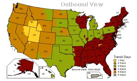 UPS Ground Map - Shipping Zone Calculator