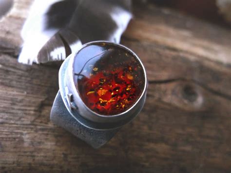 Amber Medicine Ring- Cognac Amber – Lilyblonde