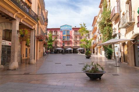 Cambrils Spain Historic Old Town Square Editorial Image - Image of ...