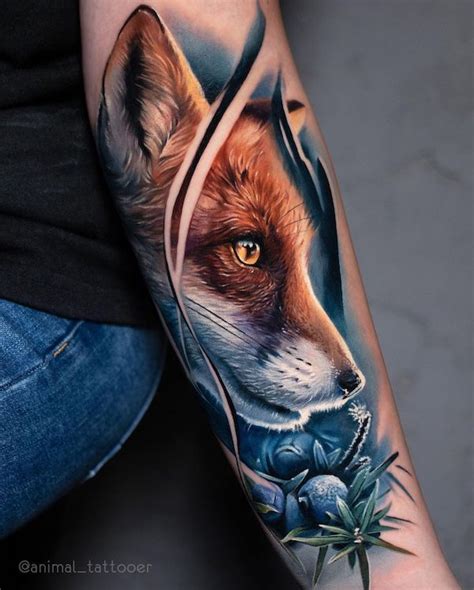 50+ Examples of Vibrant Fox Tattoo Designs | Art and Design | Fox ...