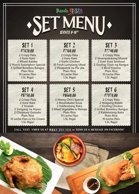 BARRIO FIESTA MENU PHILIPPINES & UPDATED PRICES 2023