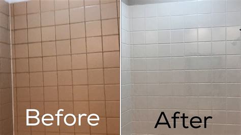 Refinishing ceramic tile in my bathroom (before and after) - YouTube