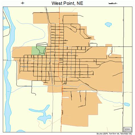 West Point Nebraska Street Map 3152575